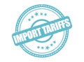 Import Tariffs Rubber Stamp Seal with a Star Border Royalty Free Stock Photo