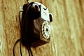 An old telephone in a distant country Royalty Free Stock Photo
