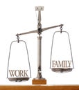 Importance of work versus family time Royalty Free Stock Photo