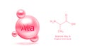 Important amino acid Alanine Ala, A and structural chemical formula