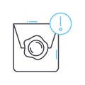 important document line icon, outline symbol, vector illustration, concept sign Royalty Free Stock Photo