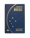 Brazilian passport on white background.