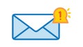 Important Email Alert: Envelope with Exclamation Mark, vector design Generative AI Royalty Free Stock Photo