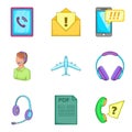 Important file icons set, cartoon style Royalty Free Stock Photo