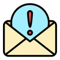 Important letter icon color outline vector Royalty Free Stock Photo