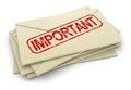 Important letters (clipping path included) Royalty Free Stock Photo