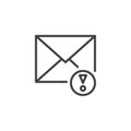 Important mail line icon Royalty Free Stock Photo