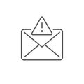 Important mail line outline icon Royalty Free Stock Photo