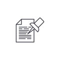 Important note linear icon concept. Important note line vector sign, symbol, illustration. Royalty Free Stock Photo