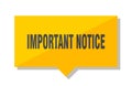 Important notice price tag Royalty Free Stock Photo