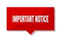 Important notice price tag Royalty Free Stock Photo