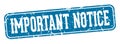 important notice rectangular sign. important notice stamp Royalty Free Stock Photo