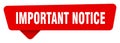 important notice red sticker isolated on transpatent background. important notice sign Royalty Free Stock Photo