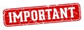 important rectangular sign. important stamp Royalty Free Stock Photo