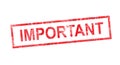Important in red rectangular stamp Royalty Free Stock Photo