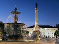 Rossio in Lisbon Portugal Royalty Free Stock Photo