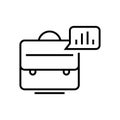 Important suitecase line icon, concept sign, outline vector illustration, linear symbol.
