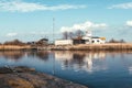 Important wetland National Park Delta Evros in Thrace Greece near to Feres and Alexandroupolis Royalty Free Stock Photo