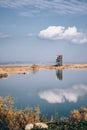 Important wetland National Park Delta Evros in Thrace Greece near to Feres and Alexandroupolis Royalty Free Stock Photo