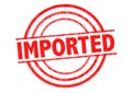 IMPORTED Rubber Stamp Royalty Free Stock Photo