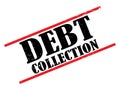 Debt collection stamp Royalty Free Stock Photo