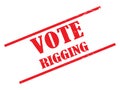 Vote rigging stamp Royalty Free Stock Photo