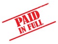 Paid in full stamp Royalty Free Stock Photo