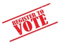 Register to vote stamp Royalty Free Stock Photo