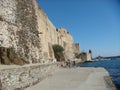 Imposing ancient boundaries of Collioure in the oriental pyrennes in France.