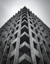 Imposing Brutalist Concrete Architecture Facade Royalty Free Stock Photo