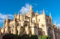 The imposing cathedral of Segovia