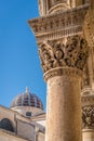 Imposing Church tower dome in Dubrovnik