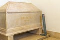 Imposing coffin of the JoÃ£o de Deus inside the National Pantheon in Lisbon