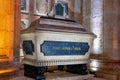 Imposing coffin of Pedro Alvares Cabral inside the National Pantheon in Lisbon