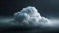 Imposing cumulonimbus cloud dominating the dark sky Royalty Free Stock Photo