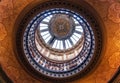 The imposing dome in the entrance hall of Teylers Museum, Haarlem, North Holland, The Netherlands