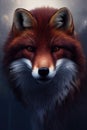 Imposing and fearless fox. Generative AI