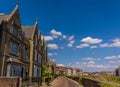 Imposing Georgian buildings on the North Brink beside the River Nene in Wisbech, Cambridgeshire Royalty Free Stock Photo