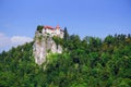 The imposing medieval castle from Bled Royalty Free Stock Photo
