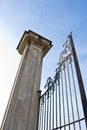 Imposing old gate column Royalty Free Stock Photo