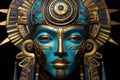Imposing Osiris face mask. Generate Ai