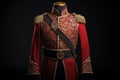 Imposing Ottoman uniform soldier. Generate Ai