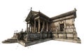 Medieval Stone Building Fantasy Architecture, 3D illustration, 3D rendering