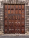 Imposing wooden doors entry