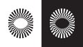 Impossible circle op art geometric shape