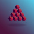 Impossible geometric objects. Vector illustration in realistic style Royalty Free Stock Photo