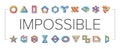 impossible geometric shape icons set vector Royalty Free Stock Photo