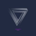 Impossible geometric shape. The Penrose triangle. Isolated 3d shape. A graphic element for your design.