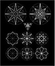 Impossible geometry symbols vector set.