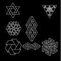 Impossible geometry symbols vector set.